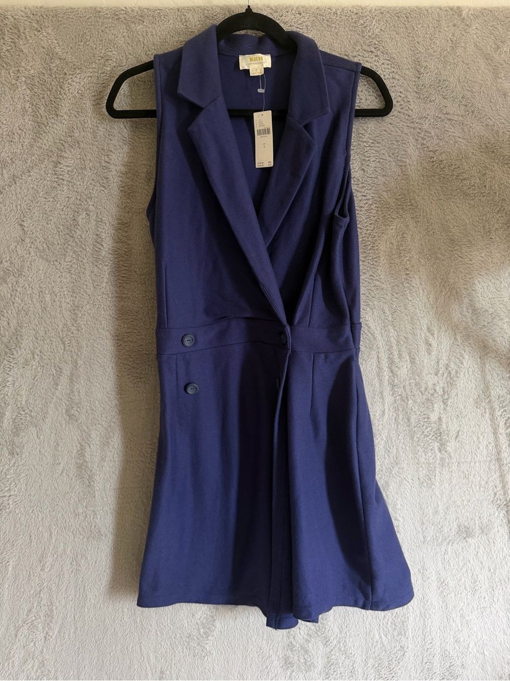 Maeve Anthropologie Sleeveless Navy Romper 4 NWT - Picture 3 of 4